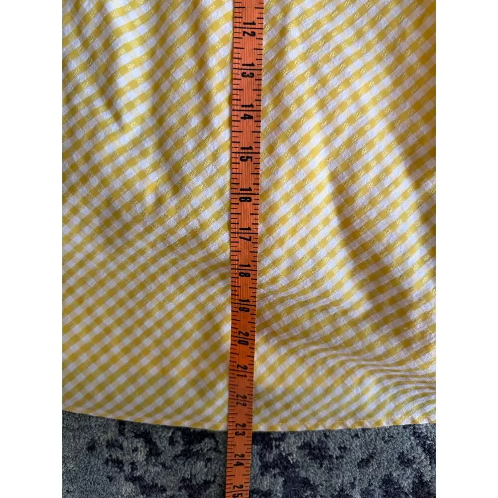Princess Polly Yellow & White Gingham McBeath Mini Dress Tie Back Summer Preppy - Picture 13 of 13